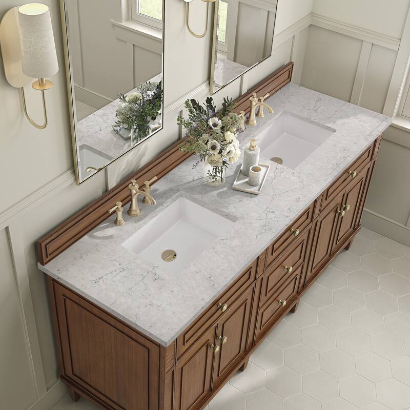 James Martin Vanities 424-V72-3EJP Lorelai 72" Double Basin Wood