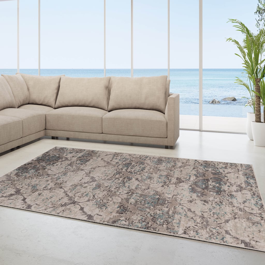 Vintage Collection Trellis Beige and Grey Rug