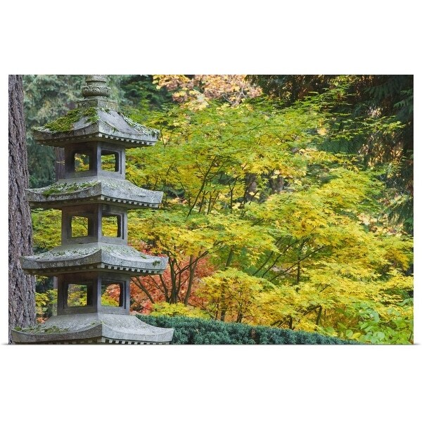 "Portland Japanese Garden, Portland, Oregon, Usa" Poster Print
