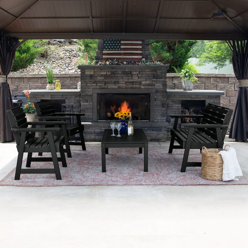 HIGHWOOD Weatherly Conversation Set - Black