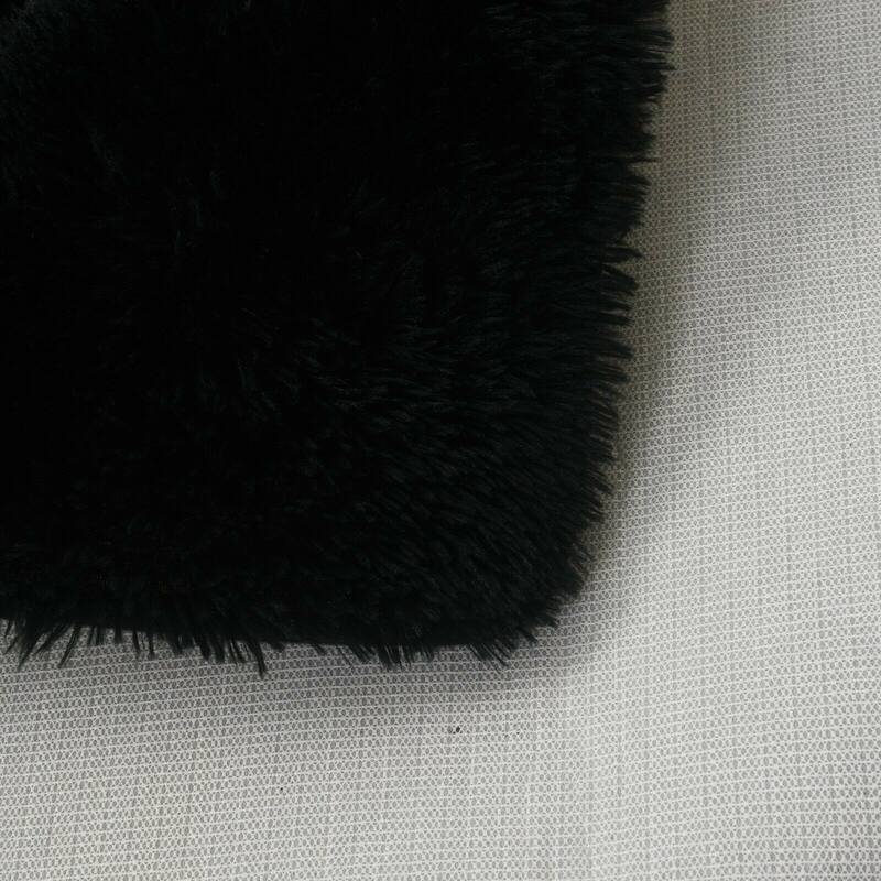 2 Pc Set PV Rug Soft Furry Shag Plush Non-Slip Bath Mat 17x24 & 20x30