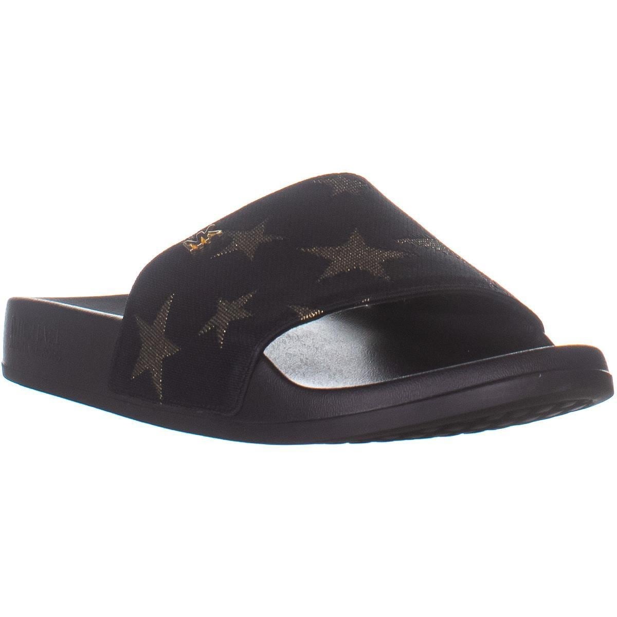 michael kors black and gold sandals