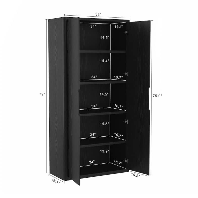 Manhattan Comfort Rivington Modern 38 In Bookcase Cabinet