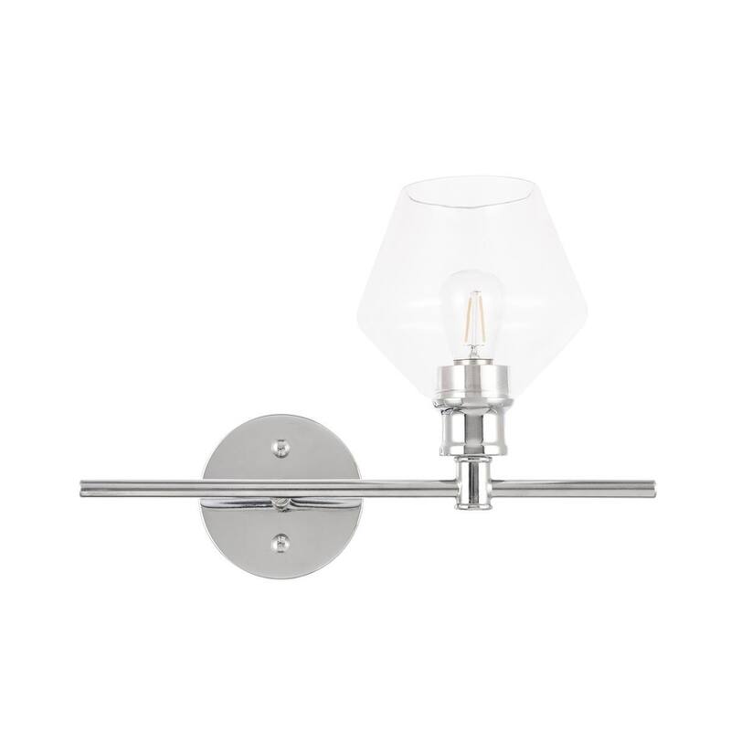Gerald 1-Light Glass Left Wall sconce - 14.7/10.2 - 14.7/10.2