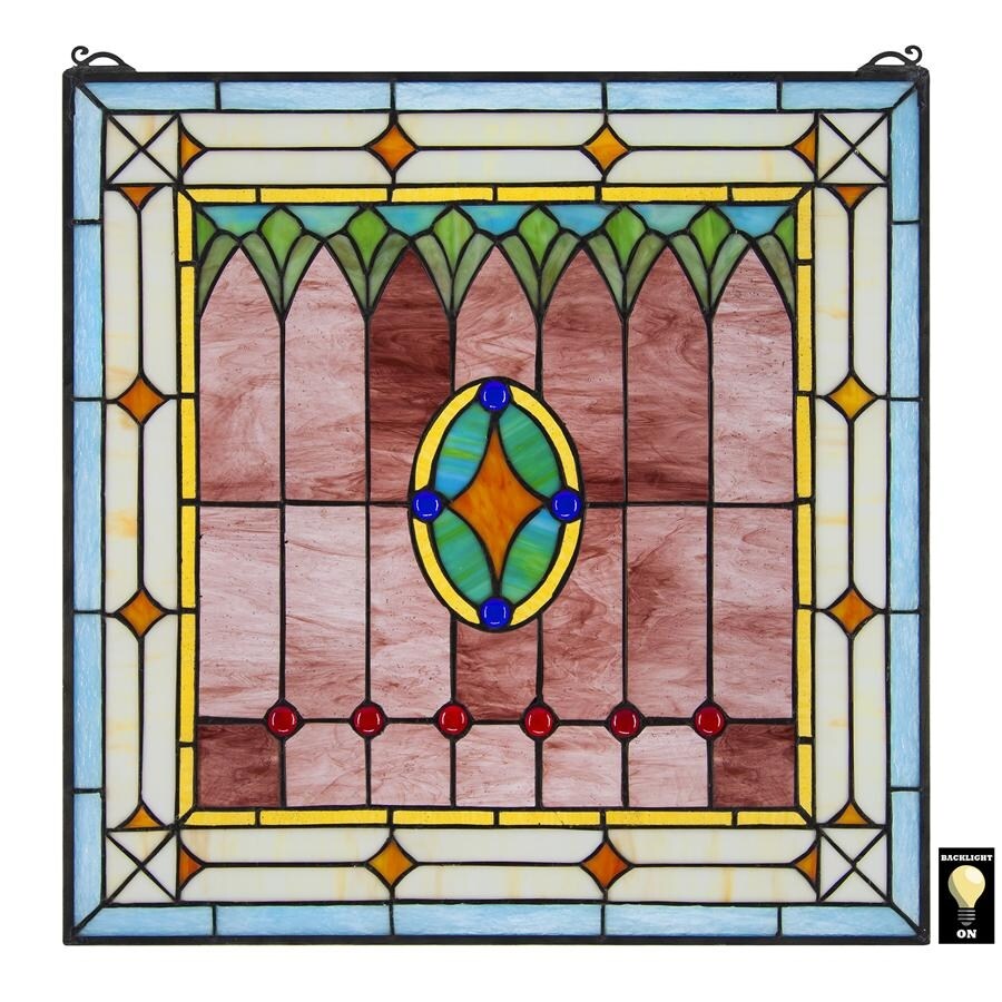 Design Toscano Craftsman Tiffany-Style Stained Glass Window - Bed