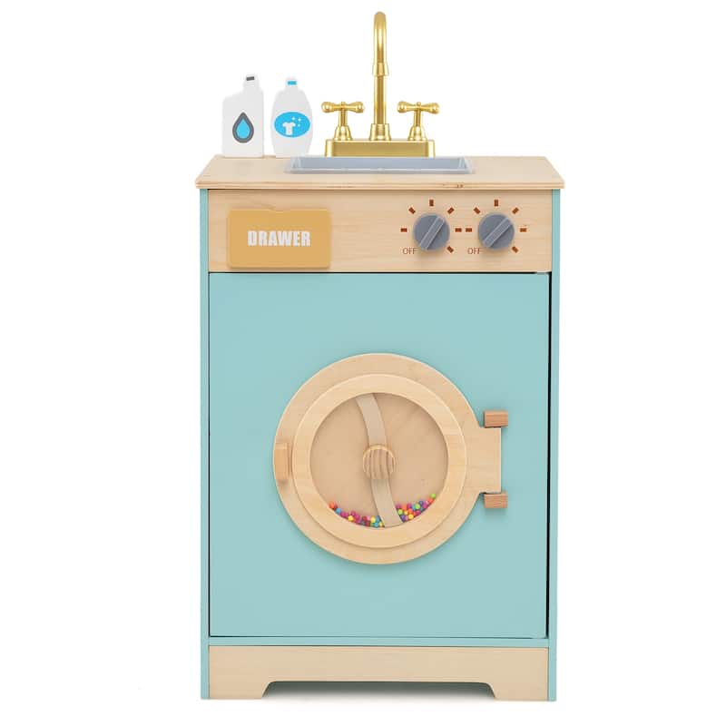 Gymax Kids Washer Playset w/ Laundry Detergent & Hand Sanitizer