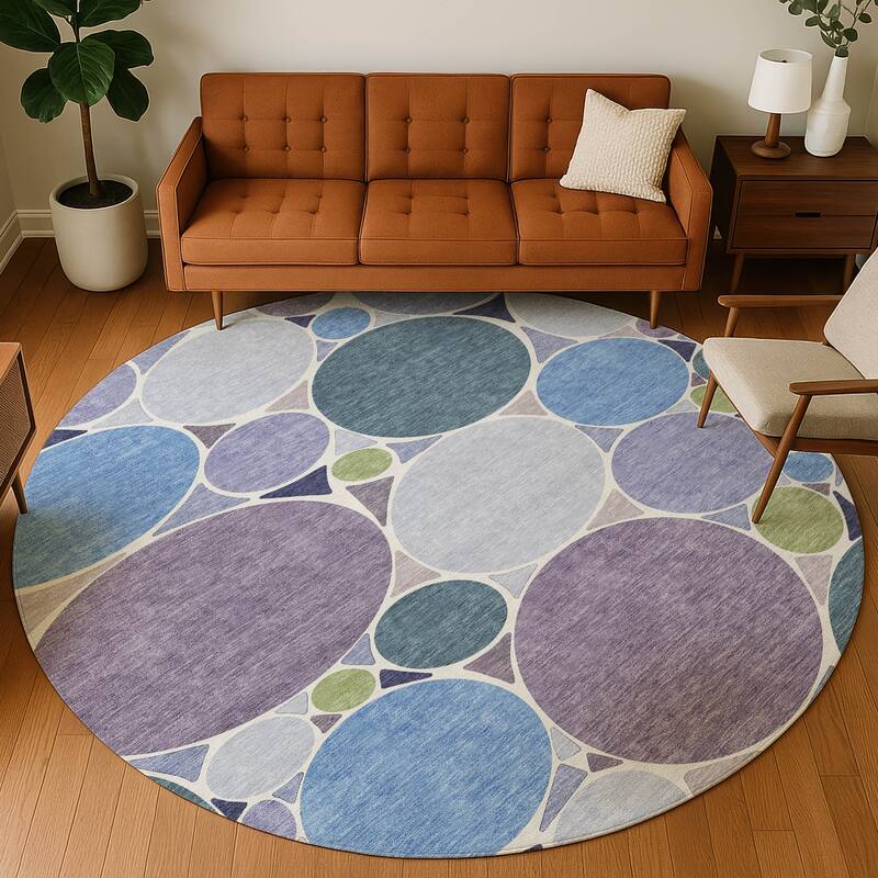 Machine Washable Indoor/ Outdoor Contemporary Rowan Chantille Rug