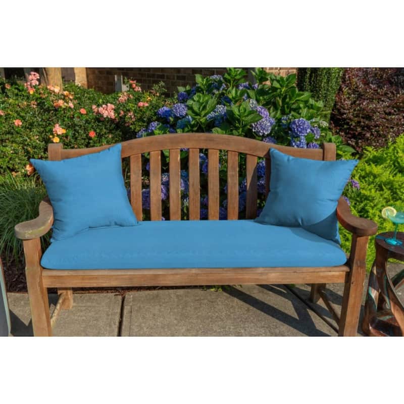 Sunbrella Solid Fabric 1-Piece Indoor/Outdoor Square Throw Pillow, 15"W x 15"L