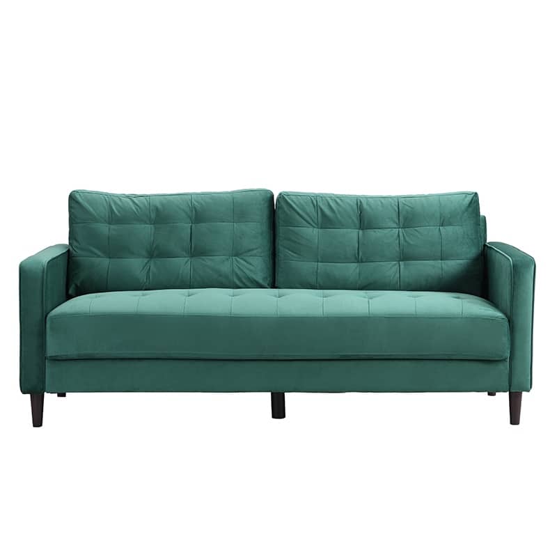 74 inch High Resilience 3 Seater Sofa Wooden Frame Comfy Modern Upholstered Beige