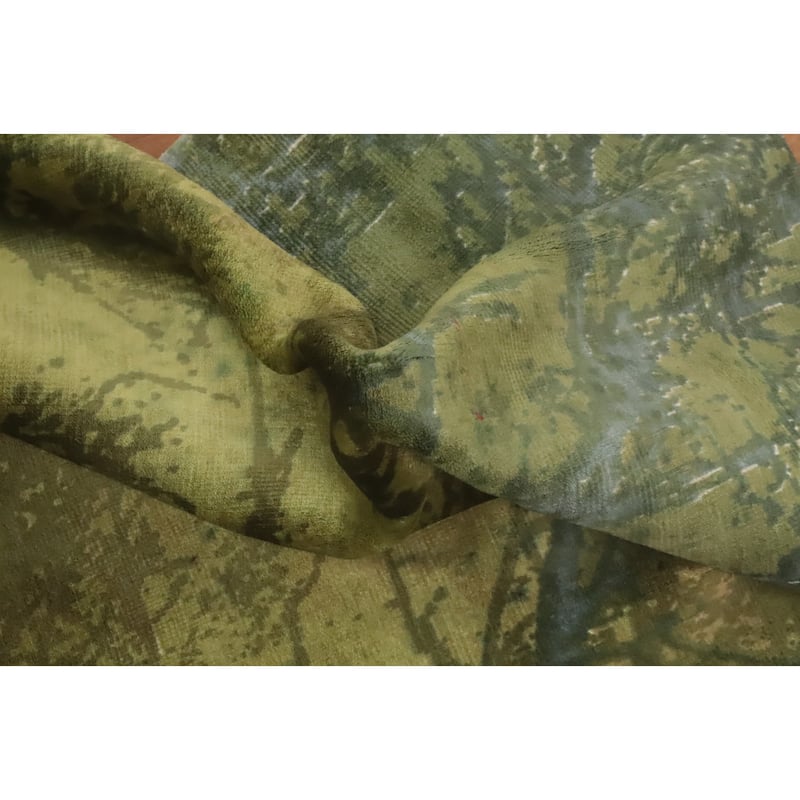 Hand-knotted Modern Silk Green Abstract Oriental Area Rug - 7' 8'' X 5' 5''