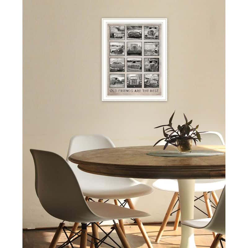 TrendyDecor4U "Old Friends(CARS) Are The Best" Framed Print Wall Art