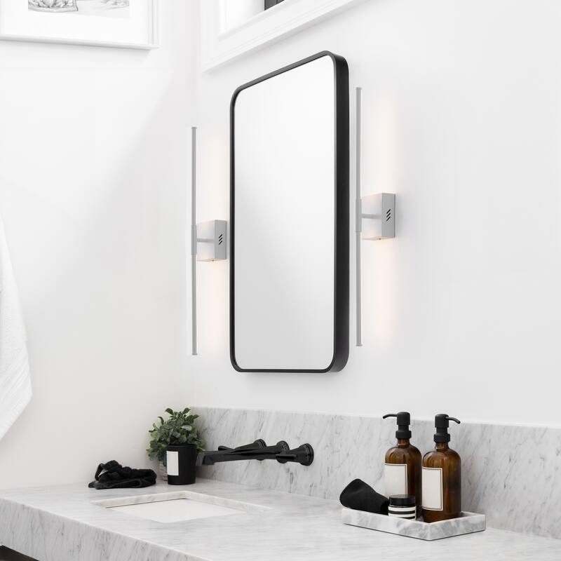 28" Dimmable Integrated LED Metal Wall Sconce, by JONATHAN Y