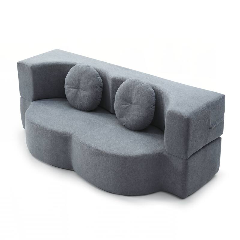 Folding Sofa Bed with Pillow, Sleeper Sofa, Floor & Futon Loveseat Couch