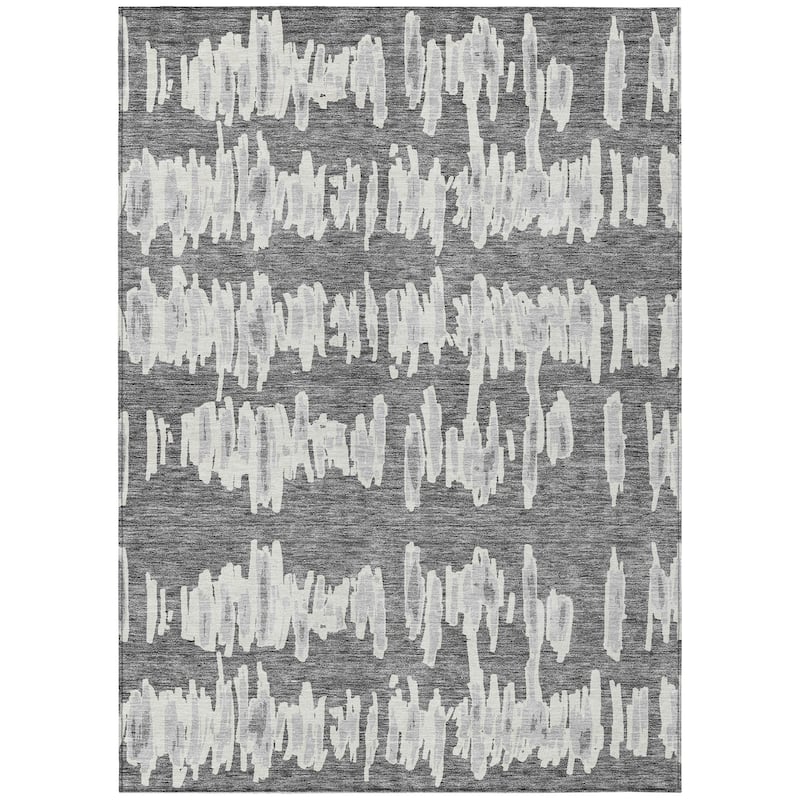 Machine Washable Indoor/ Outdoor Chantille Abstract Contemporary Rug