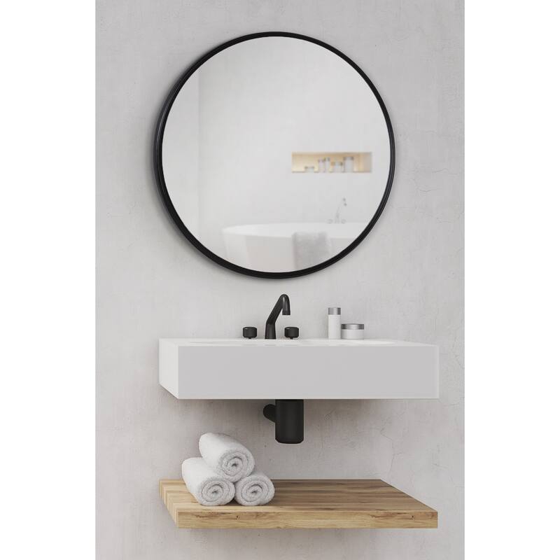 Kate and Laurel Caskill Round Framed Wall Mirror