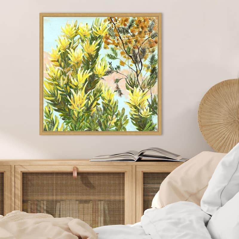 Licha 2 by Elan Studios Framed Canvas Wall Art Print - Sylvie Bright Gold
