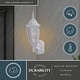 preview thumbnail 5 of 11, Rogers Park Aluminum 6.25-in. W 1 Light Motion Sensor Dusk to Dawn Outdoor Wall Lantern Clear Glass
