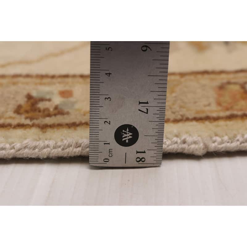 ECARPETGALLERY Hand-knotted Jamshidpour Cream Wool Rug - 6' 4" x 10'