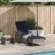 Option Grey and navy blue Sun lounger