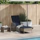 Option Grey and navy blue Sun lounger