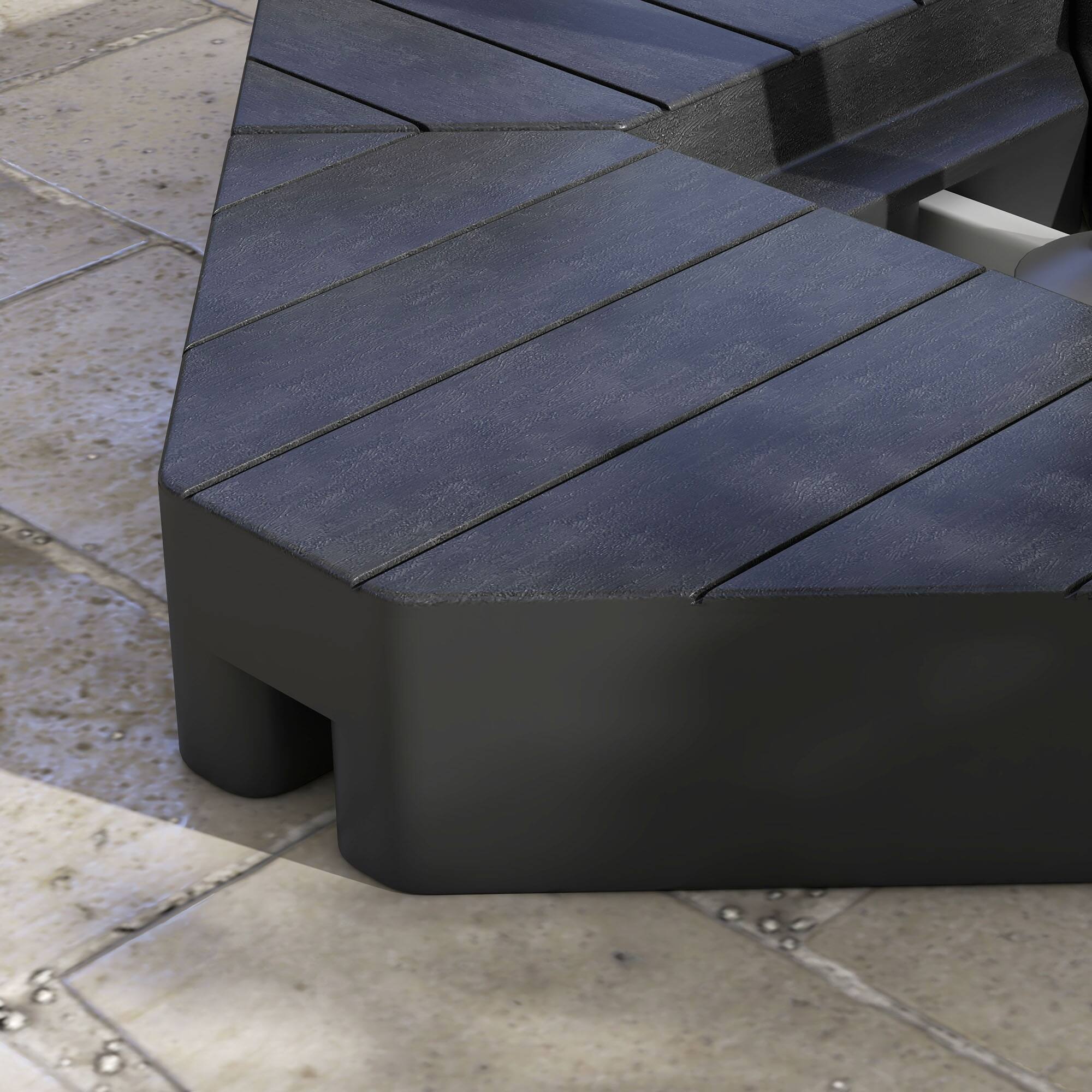 Outsunny 4 Piece Patio Cantilever Umbrella Base Weight Set, Outdoor