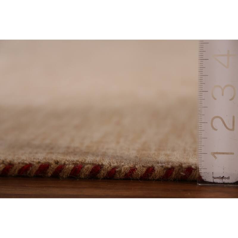 Hand Knotted Oriental 100% Wool Carpet Tribal Tribal Brown Gabbeh Area Rug - 9' 9'' X 8' 2''