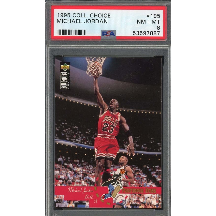 Michael Jordan 1995 Upper Deck Collectors Choice Basketball Card #195 PSA 8 - 8'6" x 11'6"