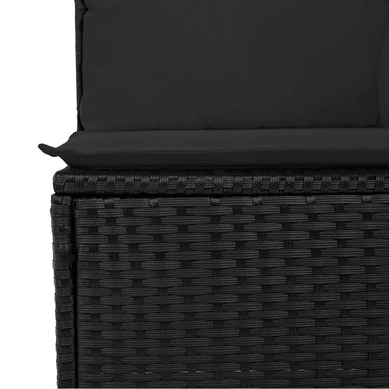 vidaXL Patio Sofa Set with Cushions Outdoor Furniture 9 Piece Poly Rattan