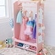 preview thumbnail 4 of 12, Teamson Kids Little Princess Dress Up Armoire with Mirror, Storage Hooks, Shoe Shelves, Hanging Rod, Pink Wardrobe Organizer