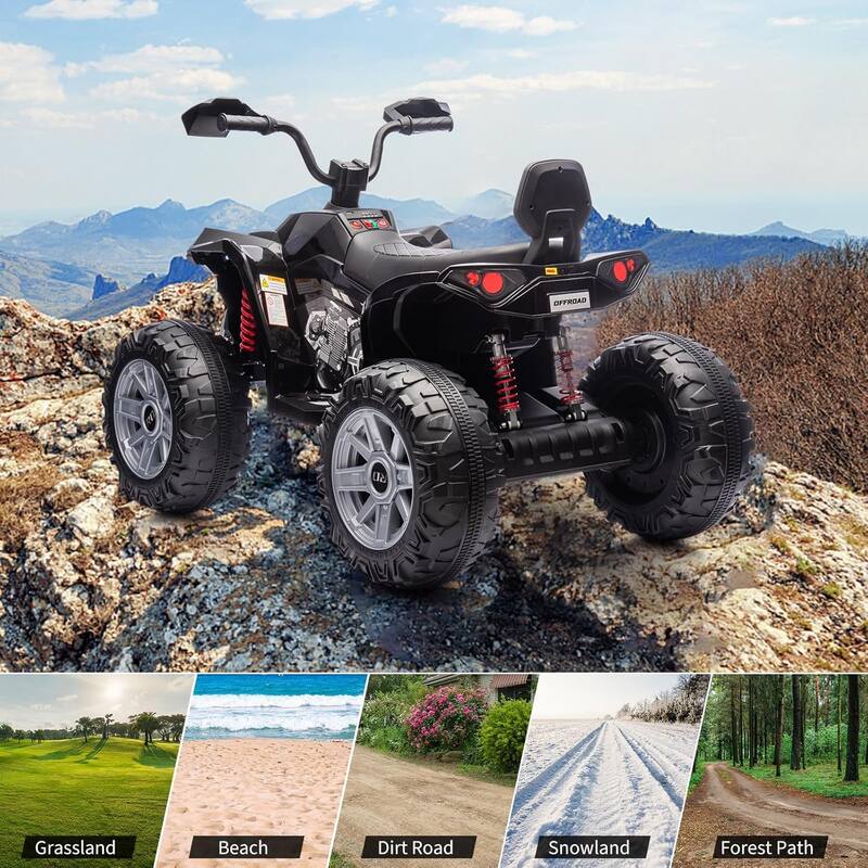 2-Seater Kids Ride-On ATV, 24V Electric Quad 4 Wheeler with 800W Motors