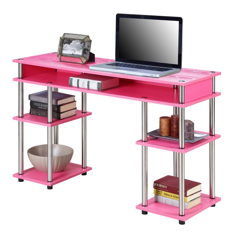 Convenience Concepts Designs2Go No Tools Student Desk with Shelves