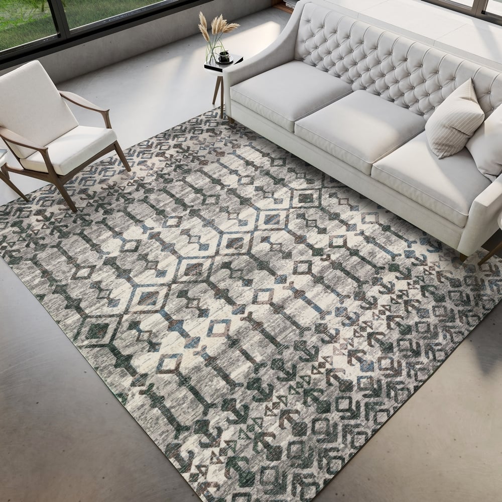 Indoor/ Outdoor Addison Bravado Morroccan Washable Area Rug
