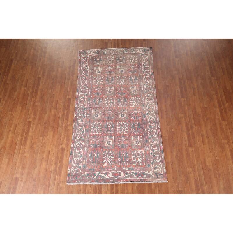 Garden Design Bakhtiari Persian Vintage Ug Hand-Knotted Wool Carpet - 5'2"x 9'6"