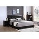 preview thumbnail 7 of 5, Offex Wooden Caldwell Black Queen Panel Bed with Slat Support