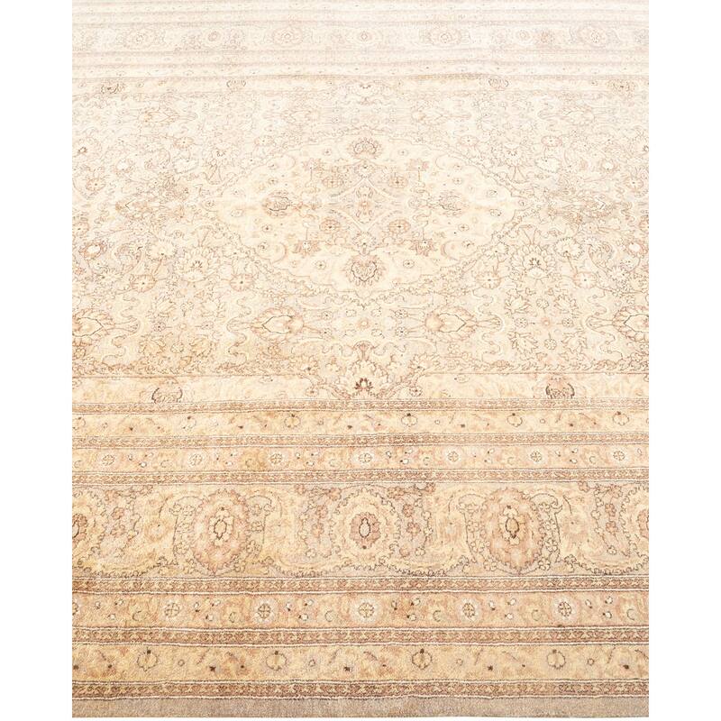 Overton Hand Knotted Wool Vintage Inspired Traditional Mogul Gray Area Rug - 6' 3" x 9' 1"