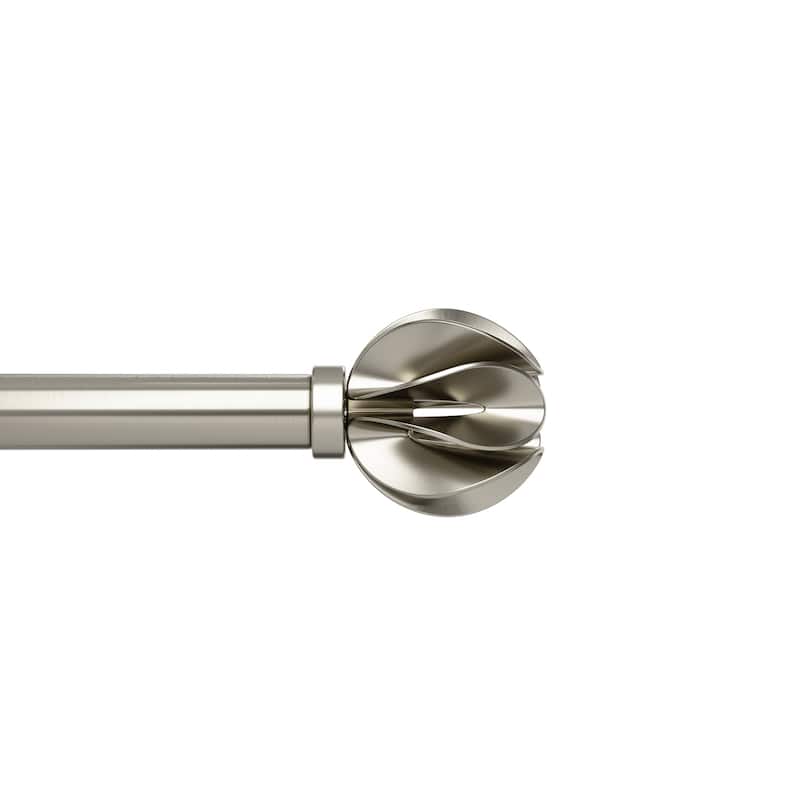 Adjustable Curtain Rod 42-120 Inch Nickel Finish - Modern Window Decor - M