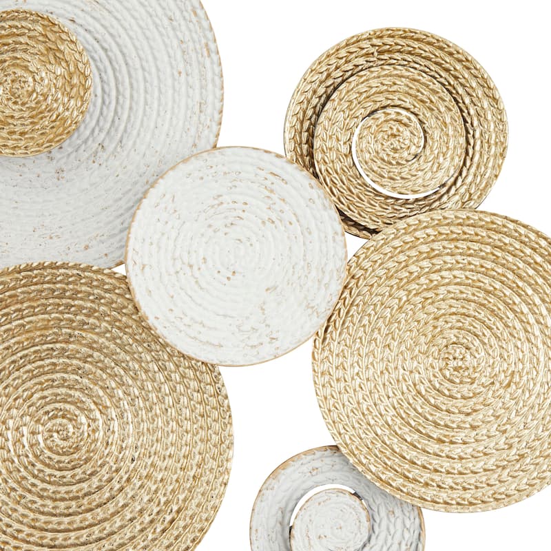 Metal Plate Radial Wall Decor - Gold - CosmoLiving by Cosmopolitan
