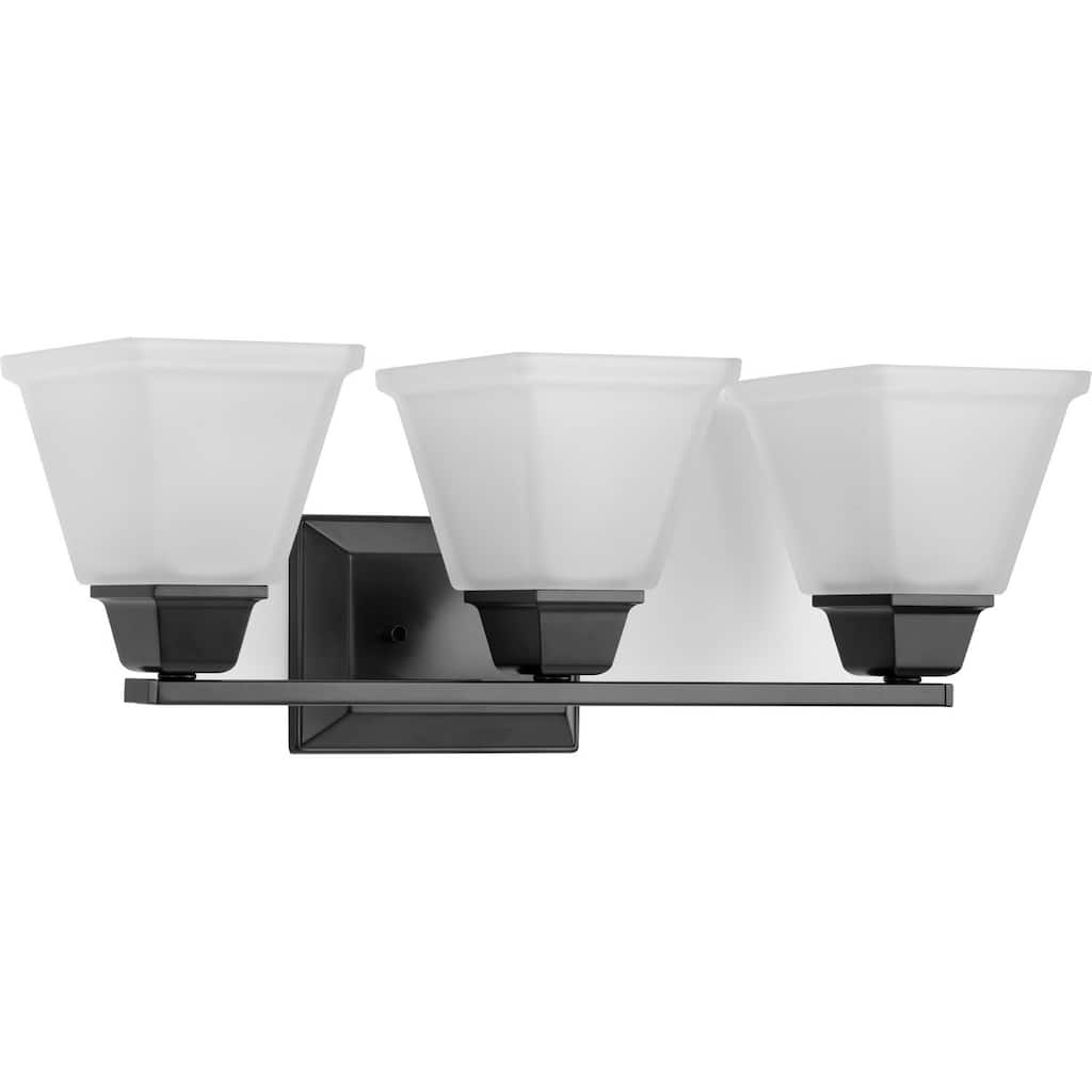 Clifton Heights Collection Three-Light Matte Black Bath Vanity Light - 23 in x 7.125 in x 8.375 in