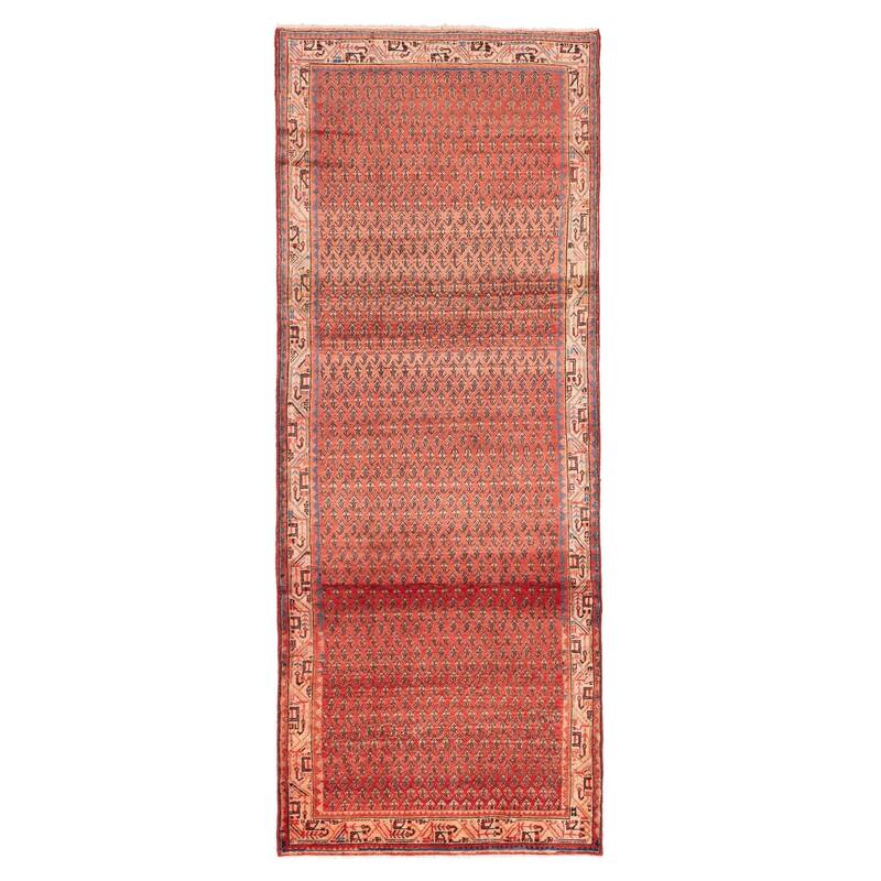 ECARPETGALLERY Hand-knotted Andelz Red Wool Rug - 4'2 x 10'11