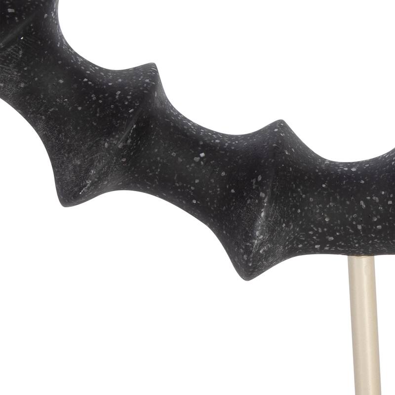 Sagebrook Home 15/18" Black Operose Statuary, Decorative Objects, Set of 2 - 11" x 4" x 18"