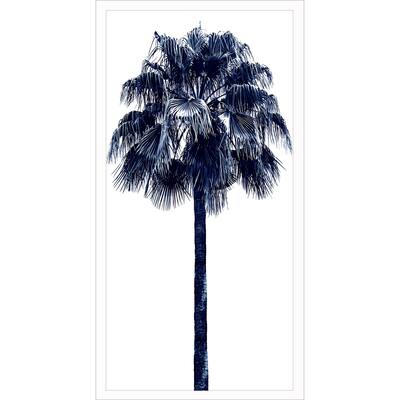 Palm Tree Blue IV Framed Art Giclee Under Glass