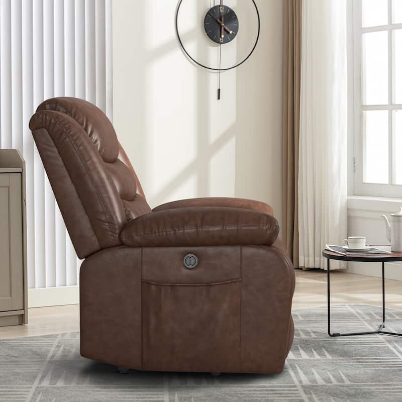 Faux Leather Power Lift Recliner Chair for Elderly People