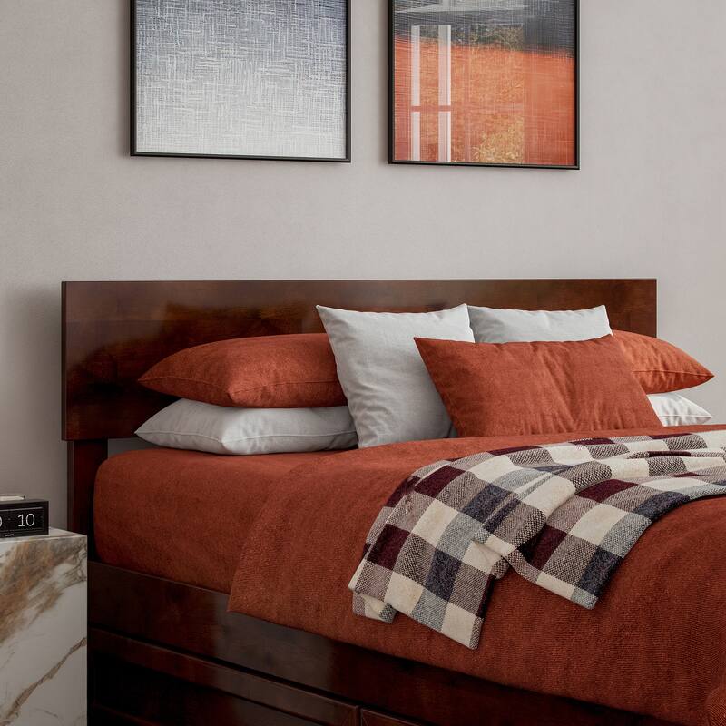 Wesley Platform Bed with Panel Footboard and Storage Drawers