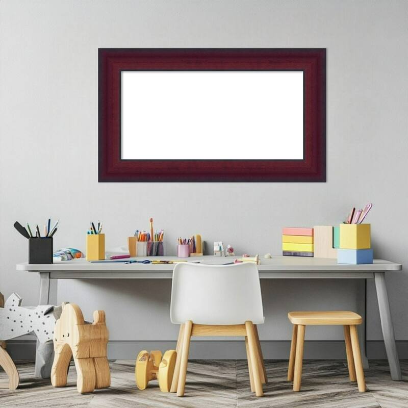 Amanti Art Canterbury Cherry Framed Dry Erase Magnetic Board