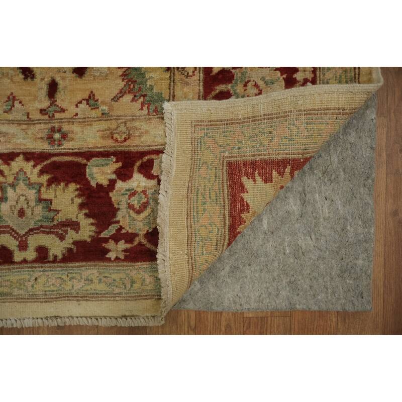 Hand Knotted Oriental 100% Wool Carpet Traditional All-Over Beige & Ivories Peshawar Area Rug - 8' 5'' X 6' 0''