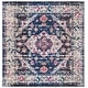 preview thumbnail 32 of 40, SAFAVIEH Madison Andra Boho Oriental Distressed Rug 6'7" Square - Navy/Ivory - Square