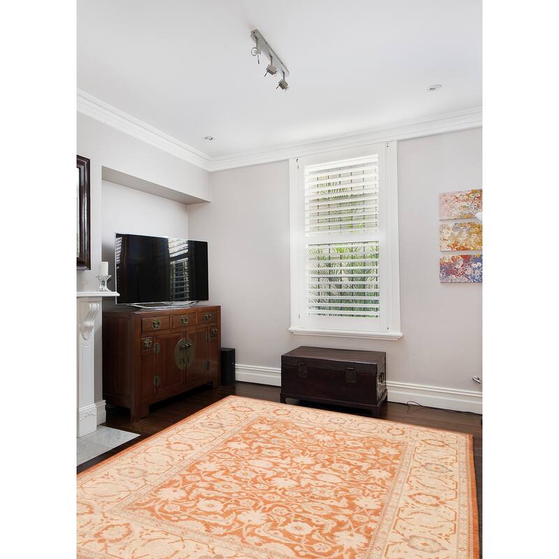 ECARPETGALLERY Hand-knotted Chobi Finest Burnt Orange Wool Rug - 7'10 x 10'0
