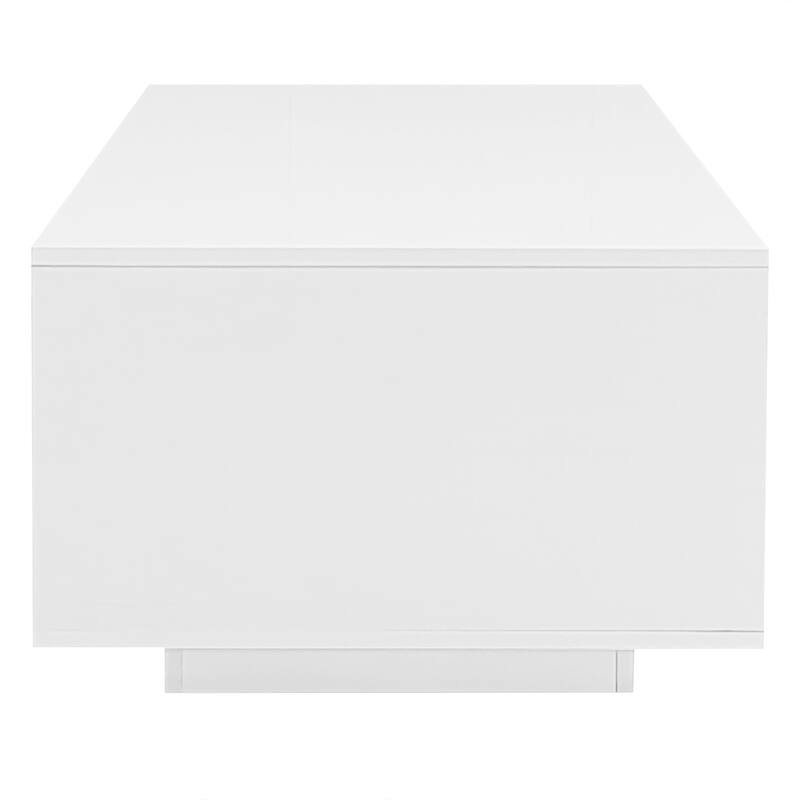 Living Room Modern High Glossy Rectangle Coffee Table