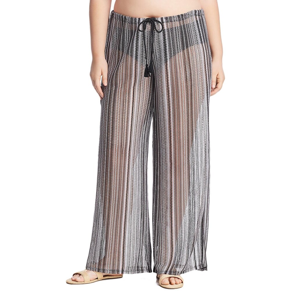 plus size sheer swim pants