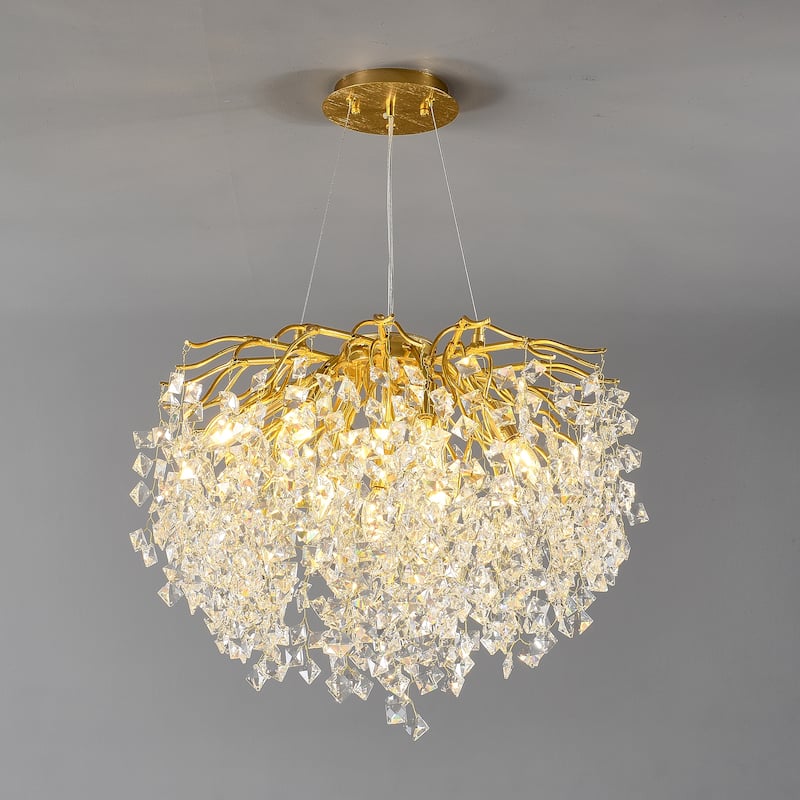 Modern High-End Romantic Golden Branch-Shaped Ceiling Lamp Suitable For Dining Room And Living Room